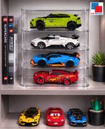 4 x Lego Display Case - Speed Champions - Stackable Plastic Acrylic Dust Protect