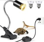 UVA+UVB Reptile Heat Basking Light Bulb Lamp Clip For Turtle Tortoise Lizard 50W