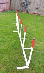 Dog Agility 2x2 Training Weaves In Aluminium 6 weave Pole Set 