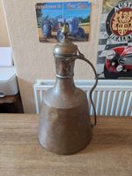 Vtg. Middle Eastern Islamic Hand Hammered Copper Ewer / Water Jug