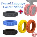 8x Silicone Luggage Wheel Covers Suitcase Caster Protectors Noise Reduction