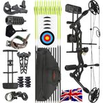Compound Bow Package 30-60lbs Hunting Kit Arrows Set Adjustable Adults Shooting
