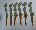 Set of 6 Vintage ZULU LULU Mid Century Swizzle Sticks Stirrers 