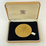 Queen Elizabeth II 1977 Silver Jubilee Gilt Bronze Medal 57mm 96g Cased