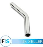 45 DEGREE BEND INTERCOOLER PIPE/TUBE (76MM / 3" DIAMETER) - POLISHED ALUMINIUM