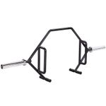 Olympic Open Trap Hex Bar Deadlift Shrug Barbell Rotating Sleeves Gym Unilateral