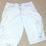 Airwalk Unisex White Cotton Cargo Shorts Size M Regular Fit, Pockets Vintage