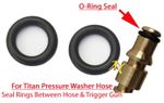 Titan Pressure Washer Quick Release Hose Male End O-Ring Rubber Seals (2 Seals