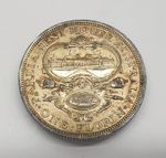 Solid Silver 1927 George V Parliament House Australian One Florin Coin Brooch