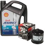 TRIUMPH THRUXTON 1200 R 2016-2021 Shell Fully Synthetic Oil & Filter Service Kit