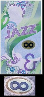 HYBRID Test Note KBA - "Susi Opics / Jazz" - Durasafe Substrate Type #2 "Blue 8"