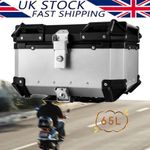 65L Motorcycle Top Box Waterproof Rear Top Case Helmet Luggage Storage Tour Box