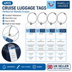 Marella (TUI) Cruise Luggage Tag Holders Set of 4 Clear Waterproof Travel Tags