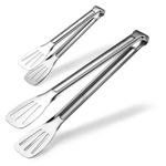 Stainless Steel Salad Tongs BBQ Kitchen Cooking Food Serving Bar Utensil tong UK