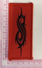 Slipknot Sigil Tribal Black On Red Woven Sew Or Iron On Patch Official Patch