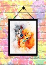 BUY 2 GET 1 FREE Disney Prints Only Lady And The Tramp Wall Art A4 