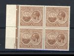 Bermuda 1920 tercentenary ¼d MNH block of 4 ERROR A of CA missing SG 59b horizon