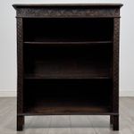 Antique Victorian Carved Oak Open Bookcase | Adjustable Shelves | AF-6595