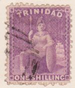 (F197-16) 1863 Trinidad 1/- violet stamp  (P)