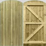 6FT SUPER HEAVY DUTY VERTICAL BOARD GARDEN GATE FEATHER EDGE PRESSURE TREATED