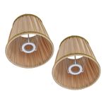 —Lampshade Fabric Lamp Cover 2PCS For Bedrooms For E14 Bulb For Hotel For Halls