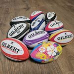 Mini Gilbert Rugby Ball Balls - Kids Party Gift Bags - Overprints Packs of 2 & 6