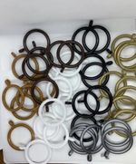Plastic Curtain Rings for 30mm Curtain Poles - Quiet Glide 6 Colour Available