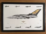 RAF 75 YEARS of Famous Fighters 1918 to 1993 Framed Print by Stuart Black 1992