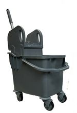 25L PROFESSIONAL HEAVY DUTY KENTUCKY MOP BUCKET WITH WHEELS - GREY