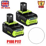 For RYOBI P108 + 8.0Ah 18V Plus High Capacity Battery 18 Volt Lithium-ion UK
