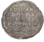 1668 Edward Brent Southwark Halfpenny Trade Token - Pickle Herring Stairs W# 340