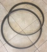 Pair of Vintage 70s Premier 20" Bass Drum Metal Hoops Rims