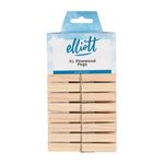 Wooden Pegs Elliotts Pine Wood Large 24 Pack Laundry Drying Line Pegs