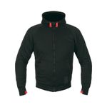 AKITO BLOCK ARAMID REINFORCED MOTORCYCLE PROTECTIVE BIKER HOODIE CE ARMOUR BLACK