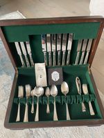 Pristine George Butler Sheffield Epns A1 cutlery canteen Art Deco Harley Pattern
