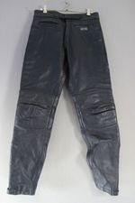 SKINTAN BOY'S BLACK COWHIDE LEATHER BIKER TROUSERS/AGE 14/WAIST 28 IN/LEG 28 IN