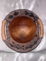Vintage 6" Hand Carved Samoan Tanoa Kava Bowl 6 Leg Tribal Art Wood.