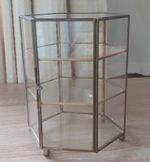 Vintage Miniature Glass & Brass Display Cabinet for Thimbles/Ornaments Etc .....
