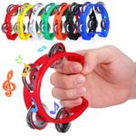  7 Pcs Hand Bell Mini Plastic Held Tambourines Music Instruments for Kids