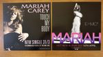 TWO  SUPER RARE 12x12” RECORD STORE DISPLAY CARDS - UNUSED - MARIAH CAREY (2008)