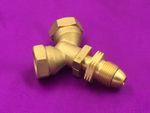 LPG Propane Gas Brass Y Pol Tee Male Connector To 2 X Pol Female Splitter