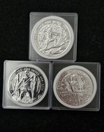 X3 1oz .999 Fine Silver Coins. Myths & Legends Robin Hood Complete Set. Rare.