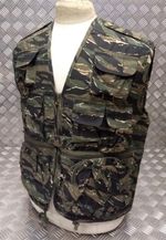 Fishing Hunters Photographers Multi Pocket Vest Tiger Camo - All Sizes - NEW