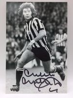 RARE Malcolm Macdonald Newcastle Signed Photo + COA AUTOGRAPH ENGLAND ARSENAL
