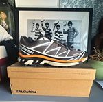 Salomon XT-6 Sneaker Black , pewter & Tumeric UK 8.5