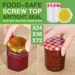 24/36/72 X 7oz Hexagonal Glass Jam Jars Storage Preserve Mini Jars gold Lid