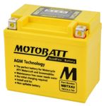 Motobatt MBTX4U Motorcycle Battery 12v 5.0Ah Replaces YTX4L-BS,YT4LBS, YB4LB