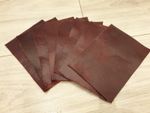 Red oxblood Vintage Aged 100% Leather 16cm x 11cm offcuts You get 6 pieces  