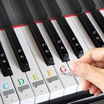 Removable Piano Keyboard Note Labels Reusable Piano Stickers Silicone 88 Keys UL