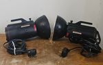 Pair x2 Courtenay Sola Flash 300 300x Studio Light Lightning Lights - No Bulbs